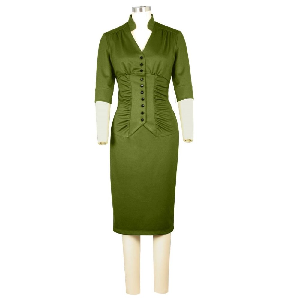Plus Size Pencil Pin Up Clothing Dress 1950s Retro